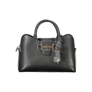 Black Polyurethane Women's Handbag