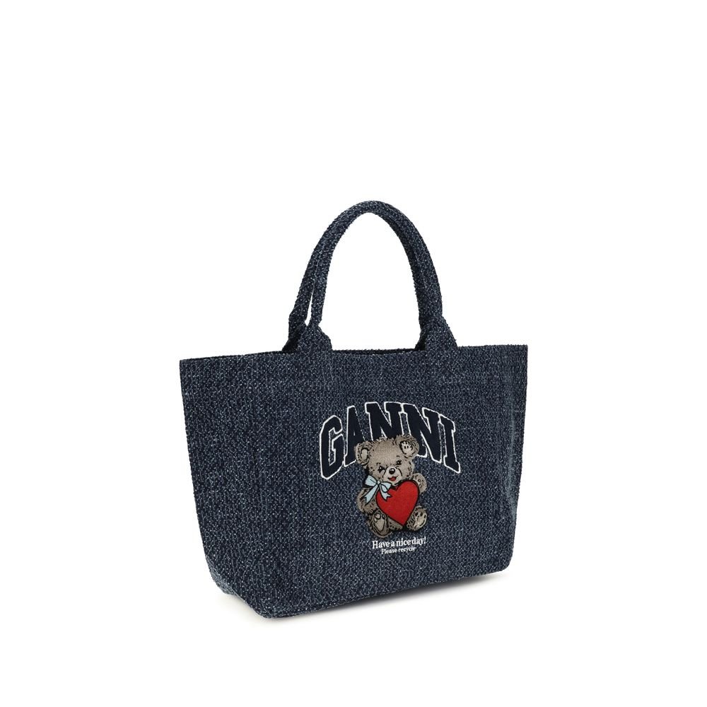 Blue Cotton Shoulder Bag - Image 2