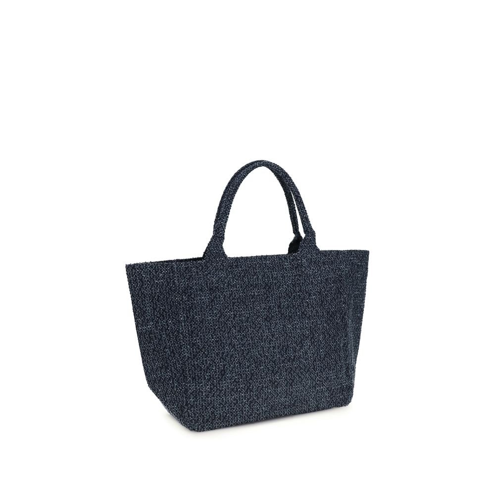Blue Cotton Shoulder Bag - Image 3