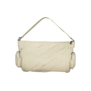 White Polyurethane Women's Shoulder Bag
