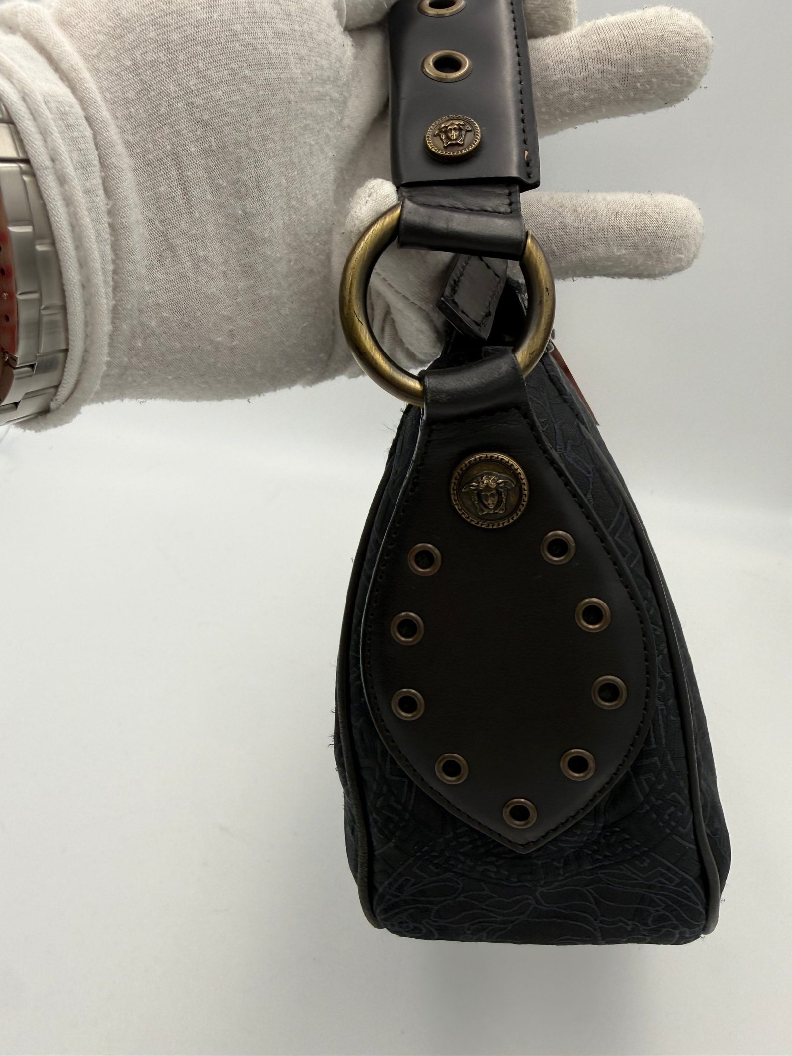 VERSACE Medusa Jacquard Shoulder Bag - Image 4