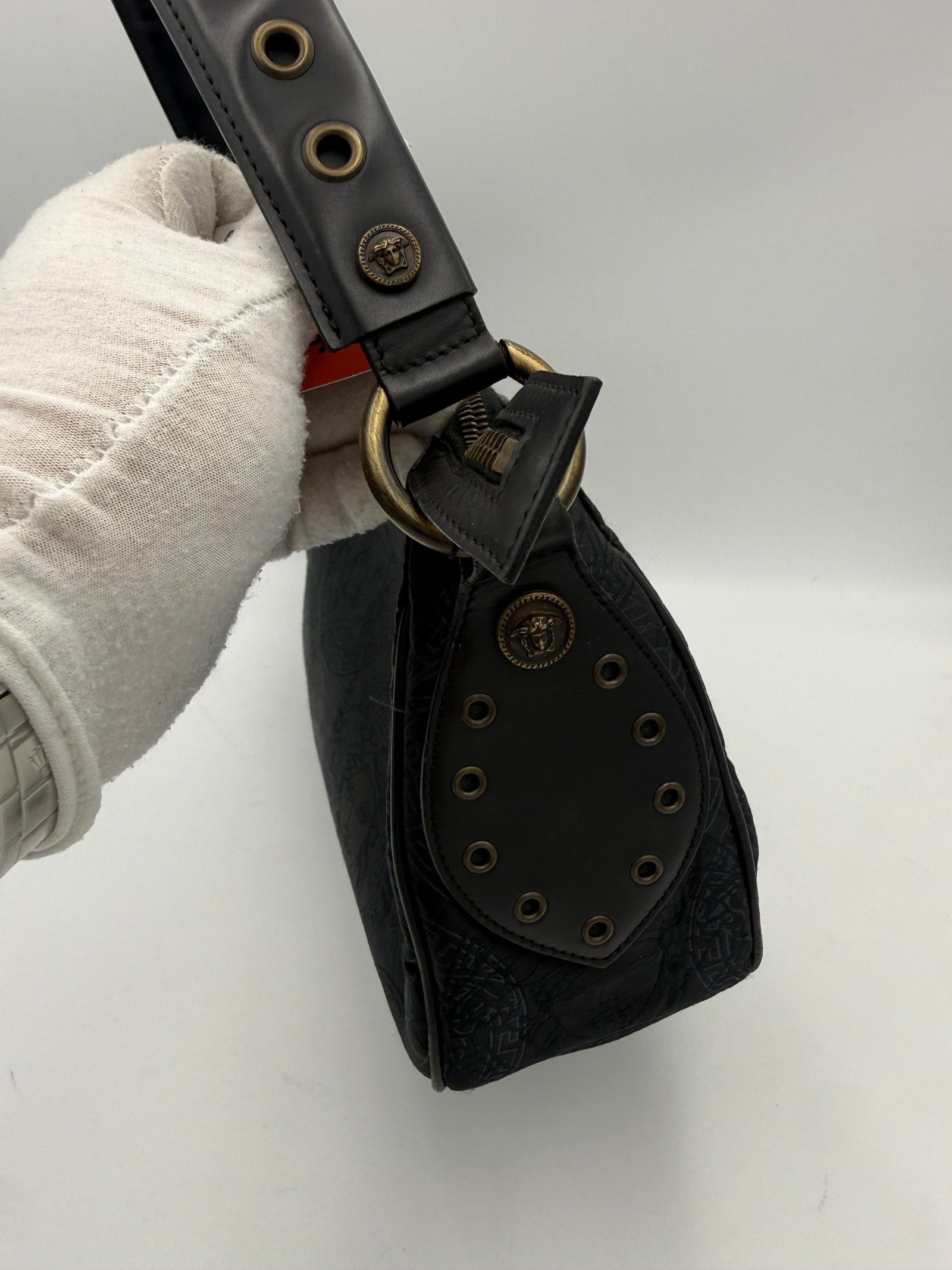 VERSACE Medusa Jacquard Shoulder Bag - Image 5