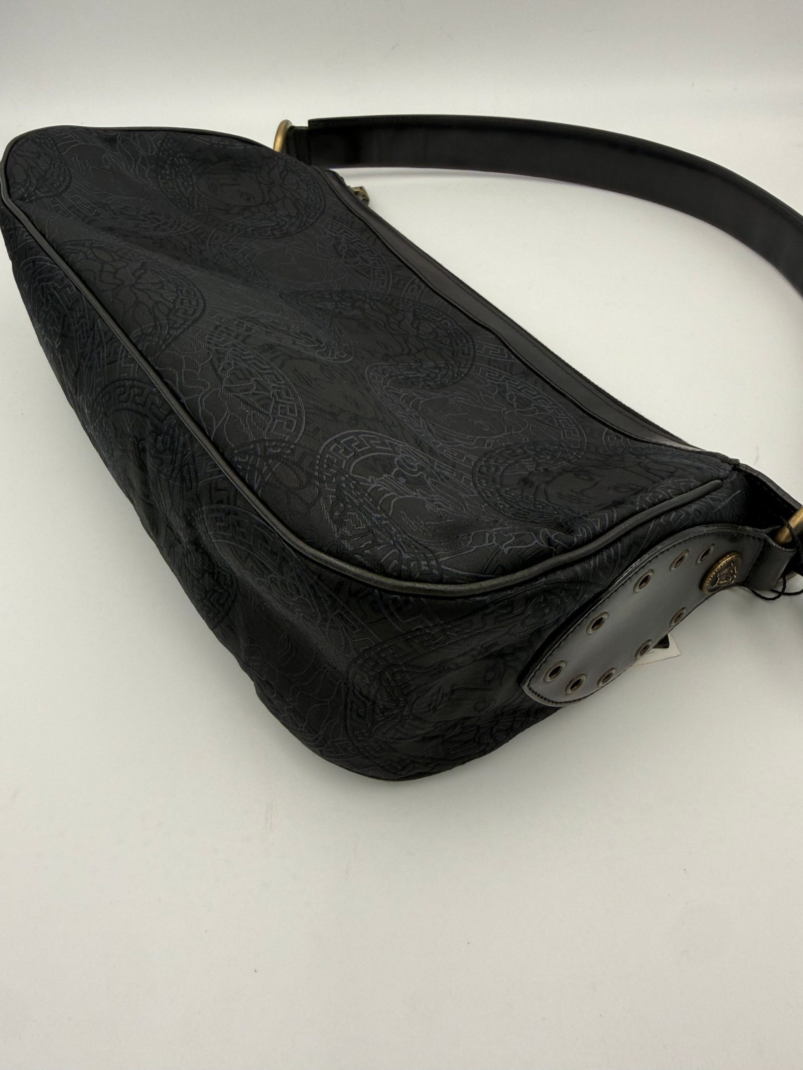 VERSACE Medusa Jacquard Shoulder Bag - Image 7