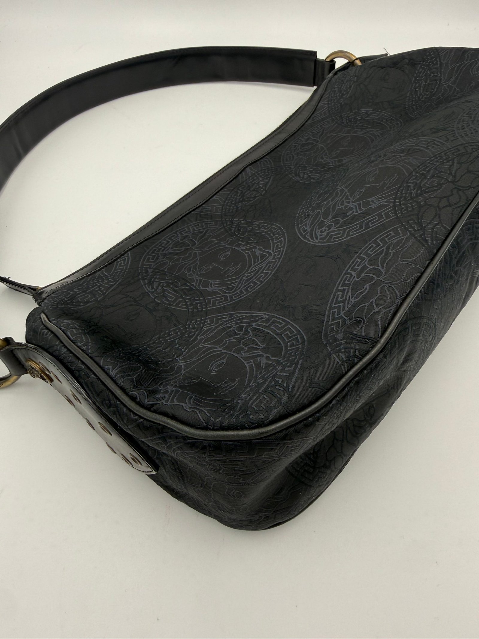 VERSACE Medusa Jacquard Shoulder Bag - Image 8