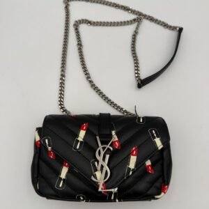 SAINT LAURENT MINI COLLEGE Lip Stick Handbag