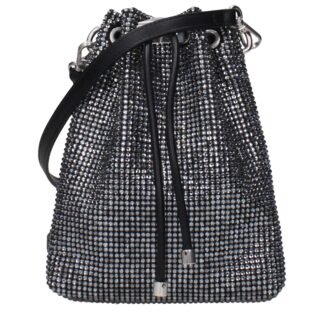 Black Satin Crossbody Bag