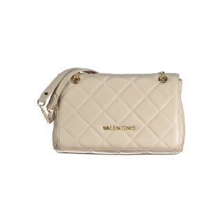 Beige Polyurethane Women's Bag