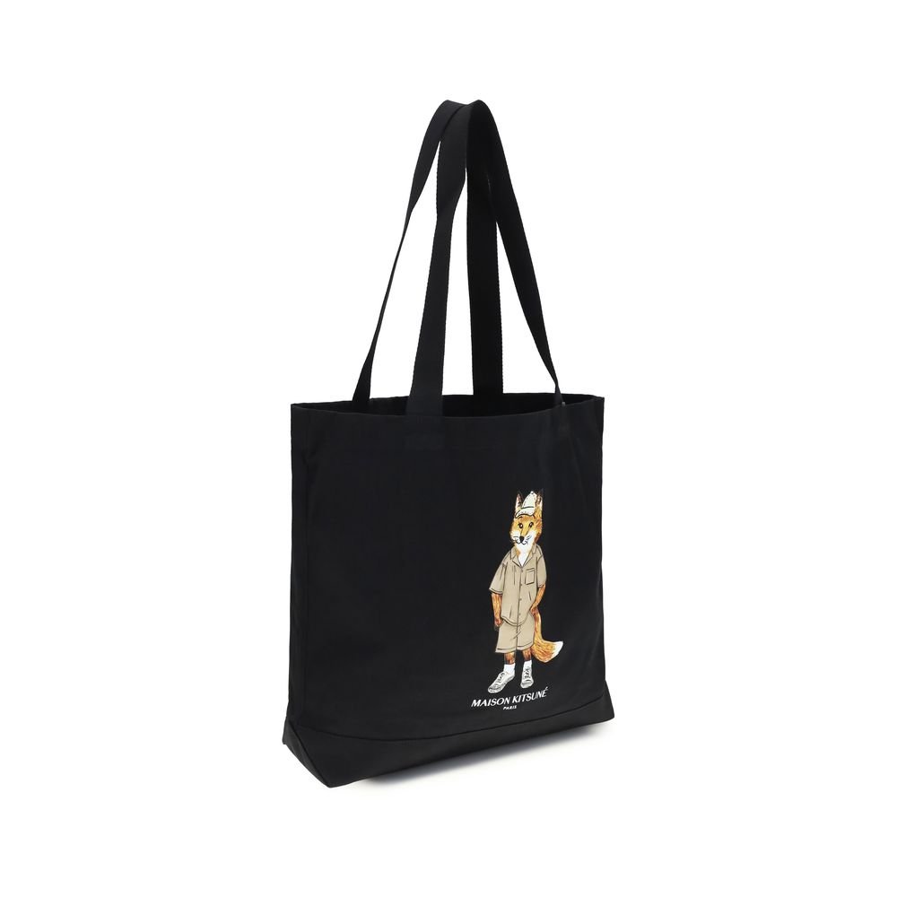 Black Cotton Shoulder Bag - Image 2