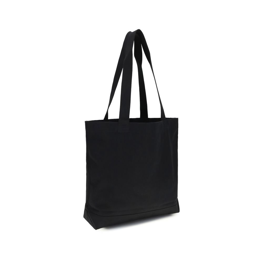 Black Cotton Shoulder Bag - Image 3