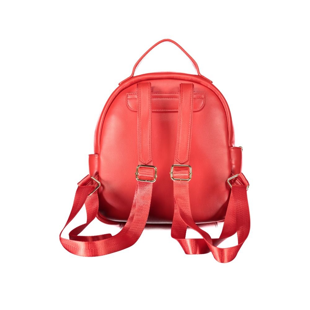 Rosso Polyurethane Women's Backpack with External Pockets - Image 2