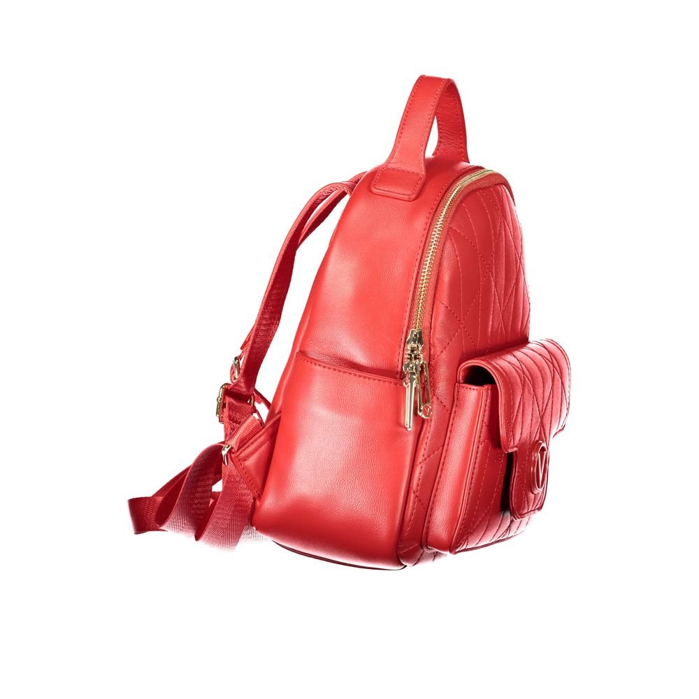 Rosso Polyurethane Women's Backpack with External Pockets - Image 3