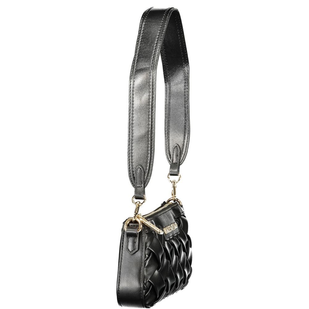 Nero Poliuretano Women's Handbag with Adjustable Shoulder Strap - Image 3