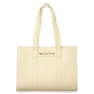 Beige Polyurethane Womens Bag