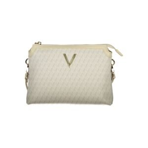 Beige Polyurethane Women's Bag with Adjustable Shoulder Strap