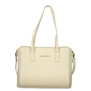 Beige Poliuretano Women's Bag with Adjustable Strap and Pockets