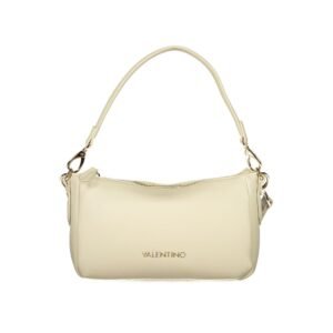 Beige Polyurethane Women's Bag with Shoulder Strap