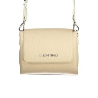 Beige Polyurethane Women Bag