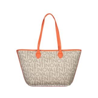 Beige Polyurethane Women's Bag