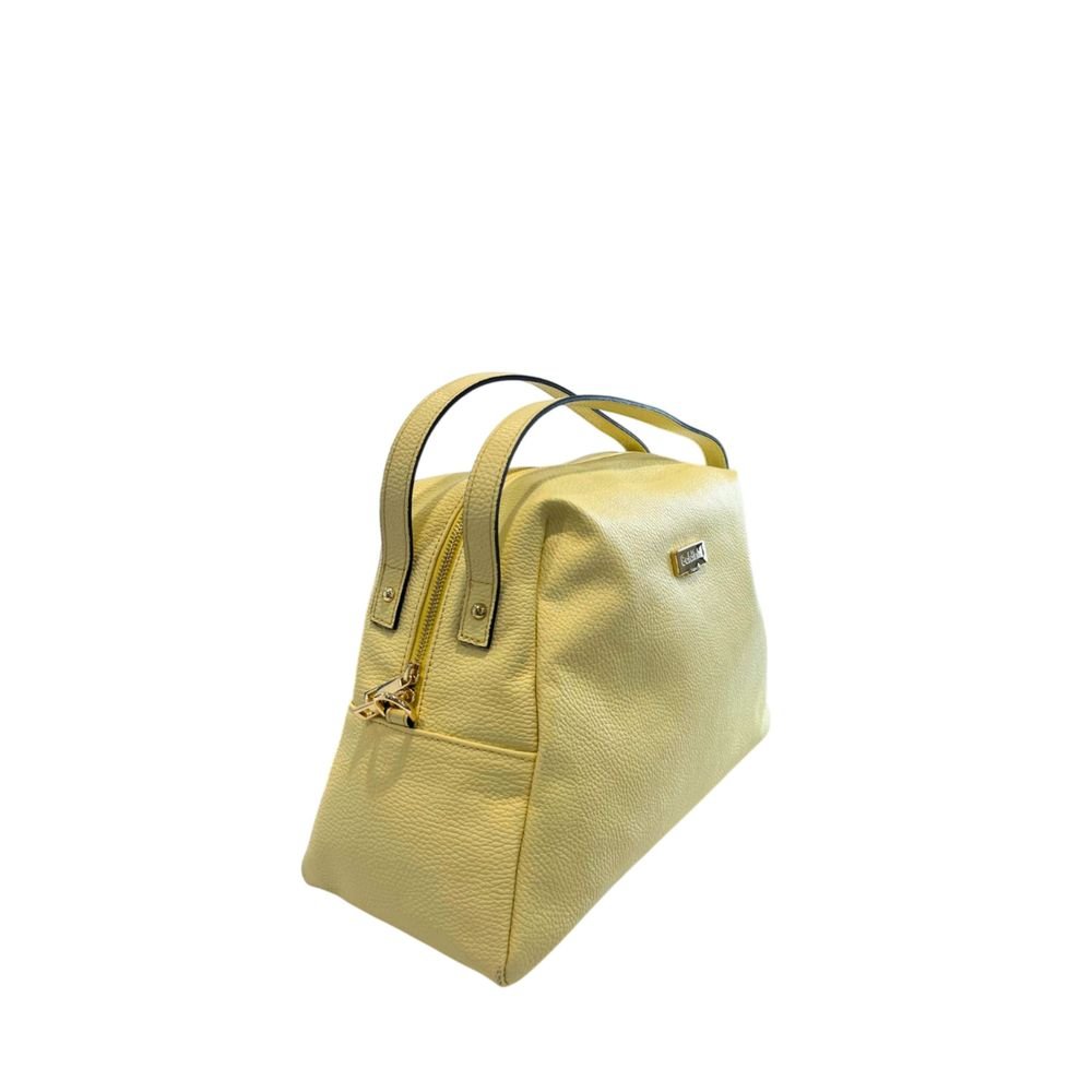 Yellow Leather Women Shoulder Bag - Image 2