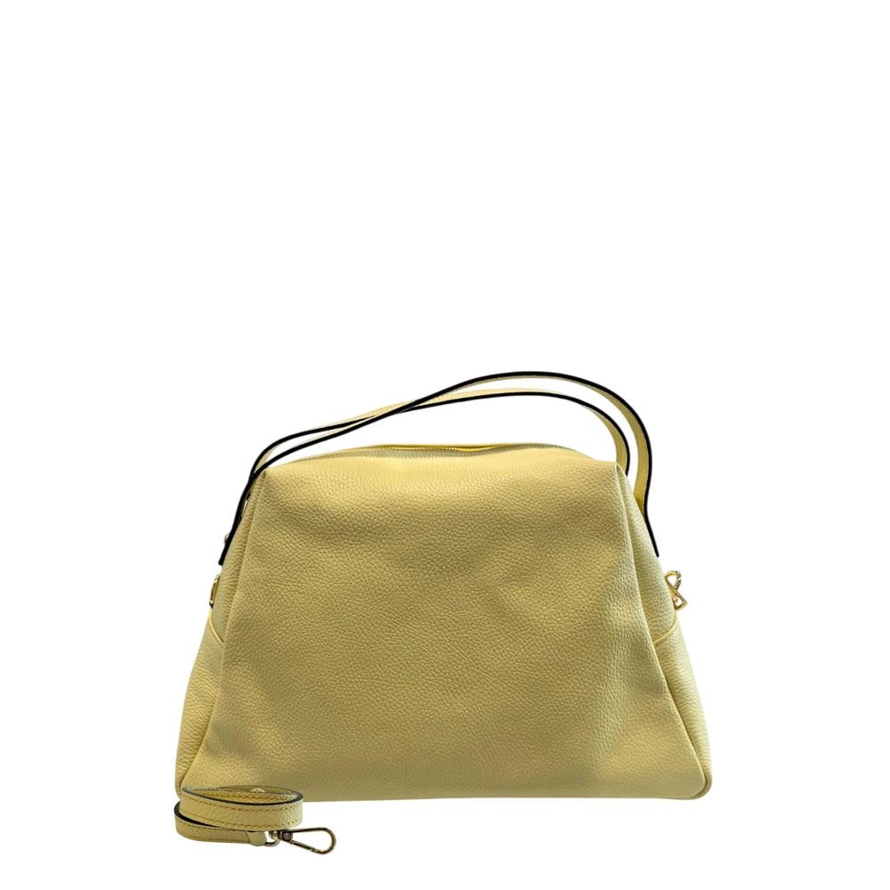 Yellow Leather Women Shoulder Bag - Image 3