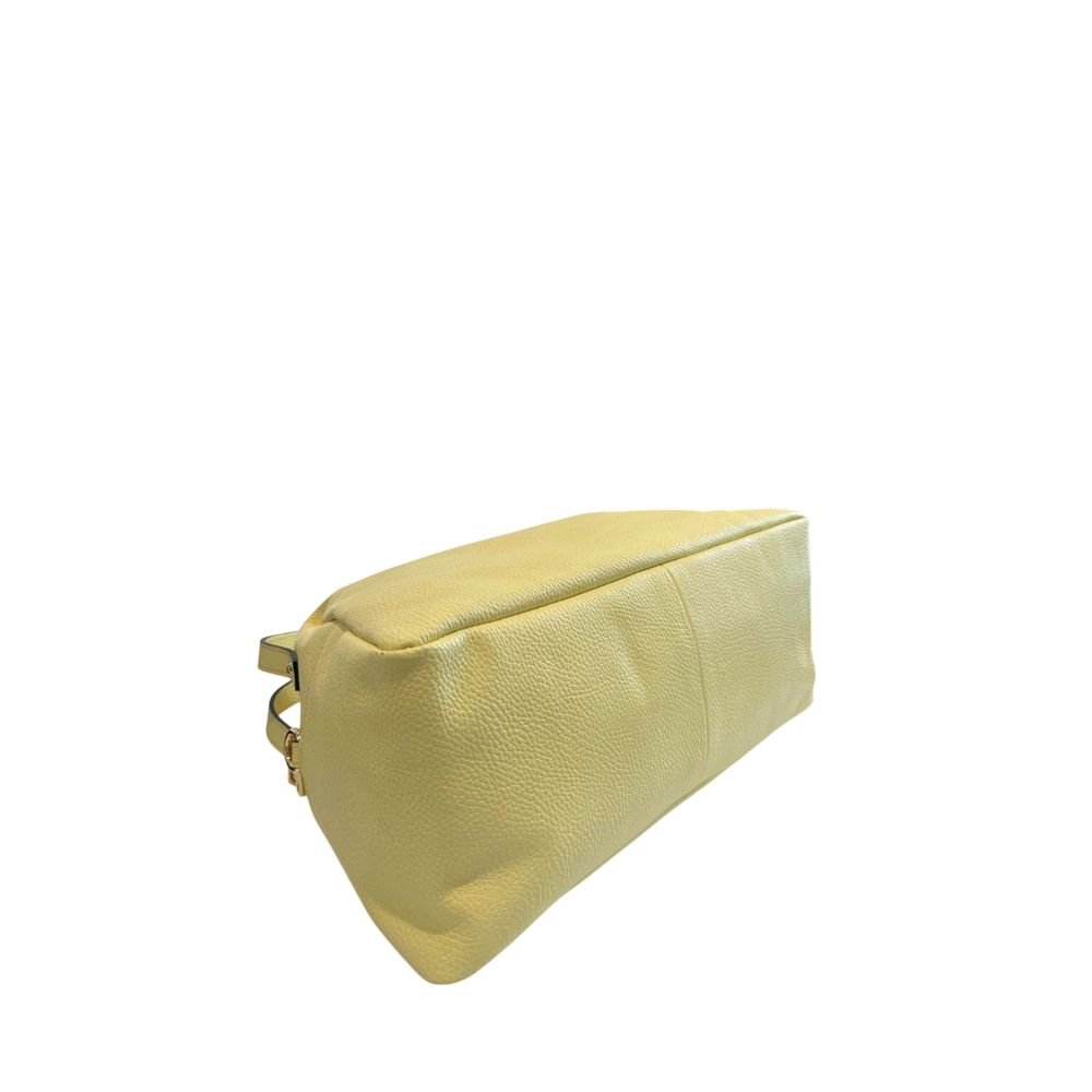 Yellow Leather Women Shoulder Bag - Image 4