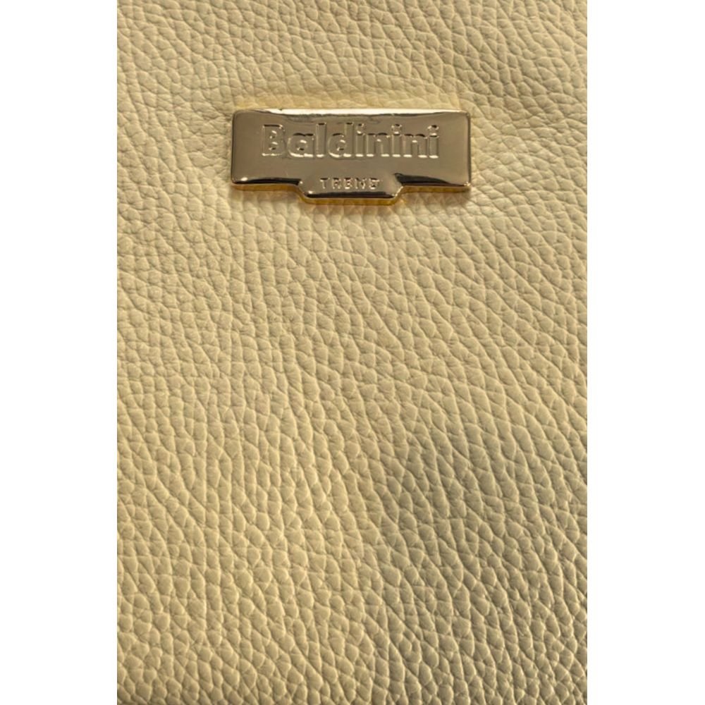 Yellow Leather Women Shoulder Bag - Image 5