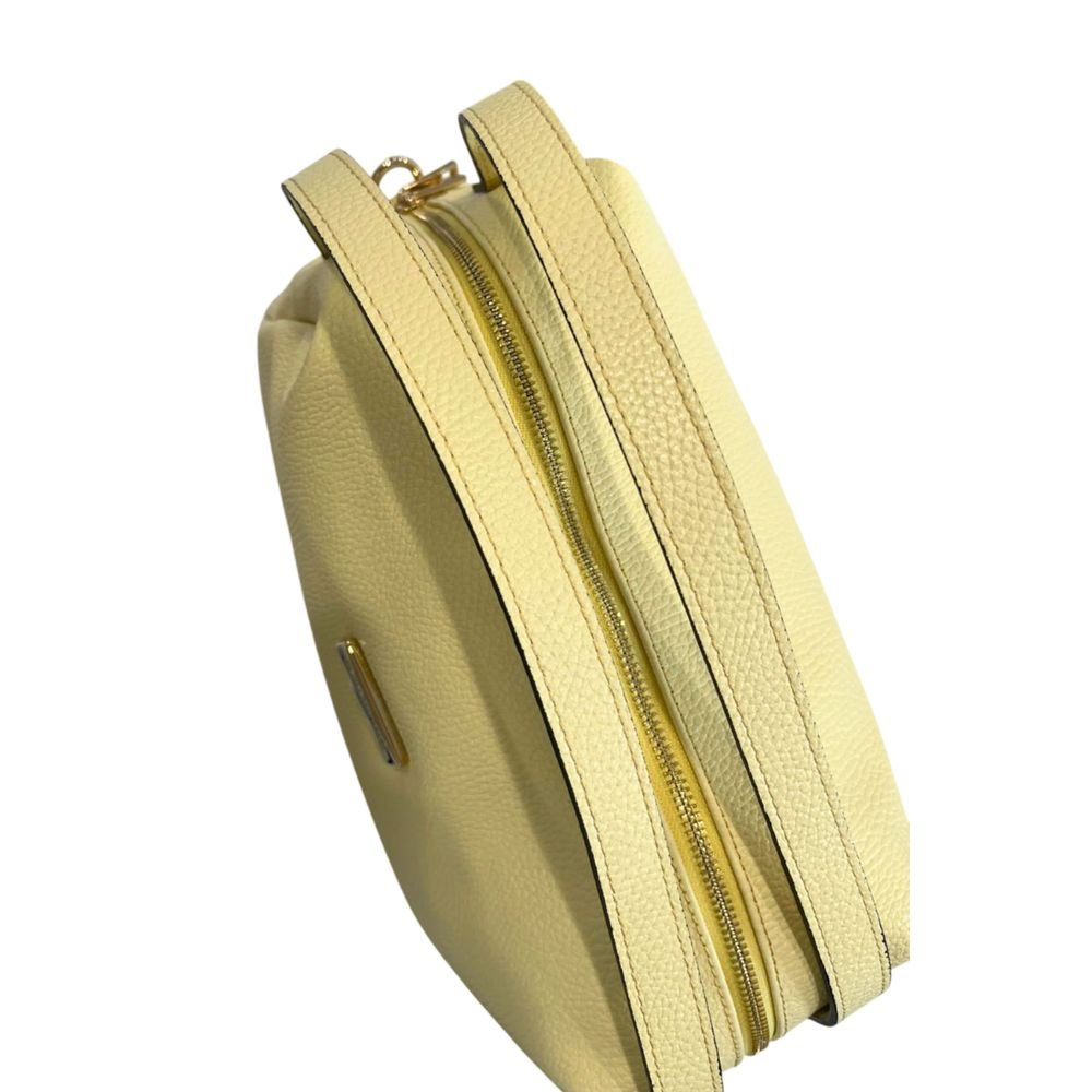 Yellow Leather Women Shoulder Bag - Image 6