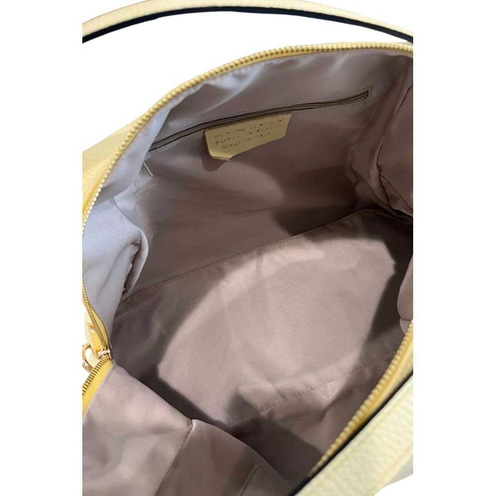 Yellow Leather Women Shoulder Bag - Image 7