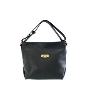 Black Leather Women Shoulder Bag