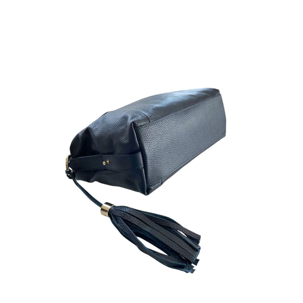 Blue Leather Women Handbag - Image 4