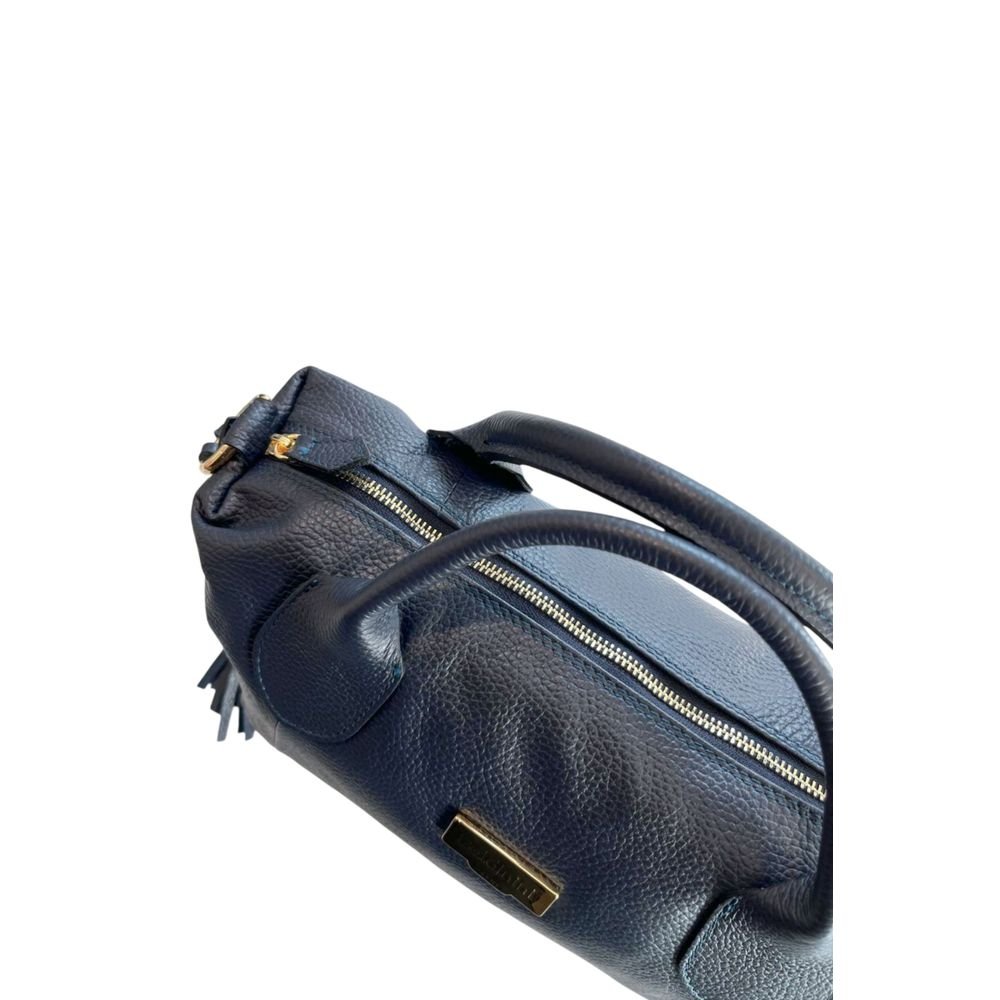 Blue Leather Women Handbag - Image 6