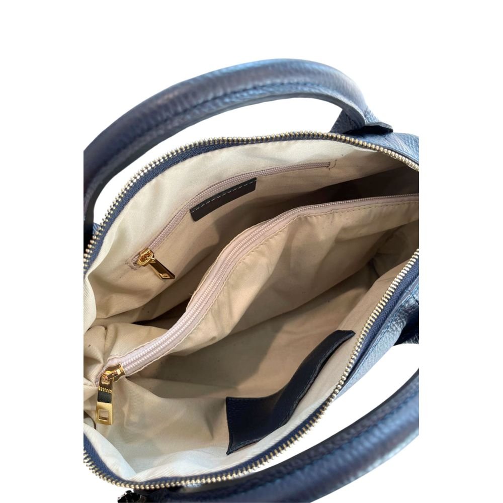 Blue Leather Women Handbag - Image 7