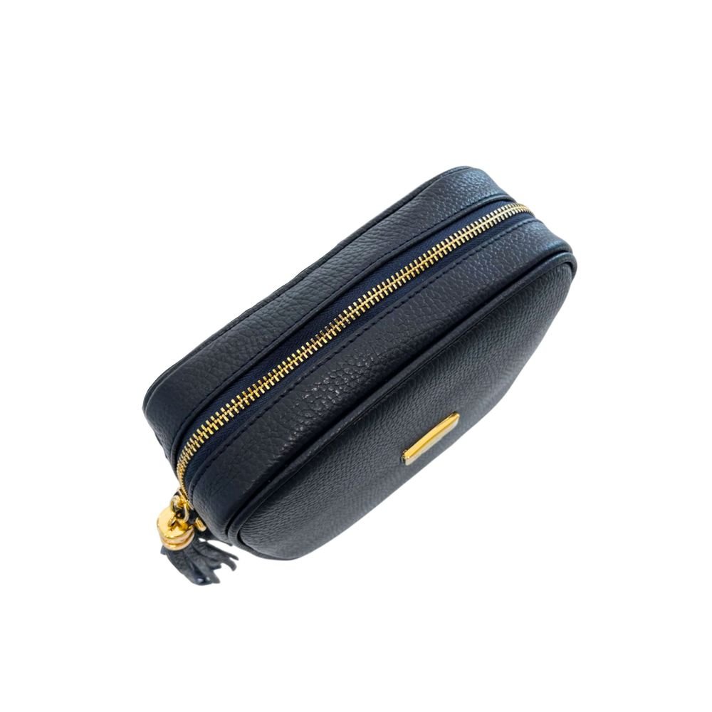 Blue Leather Women Crossbody Bag - Image 6