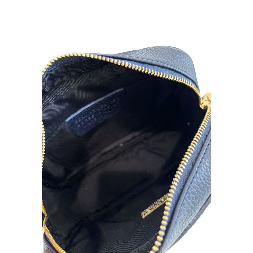Blue Leather Women Crossbody Bag - Image 8