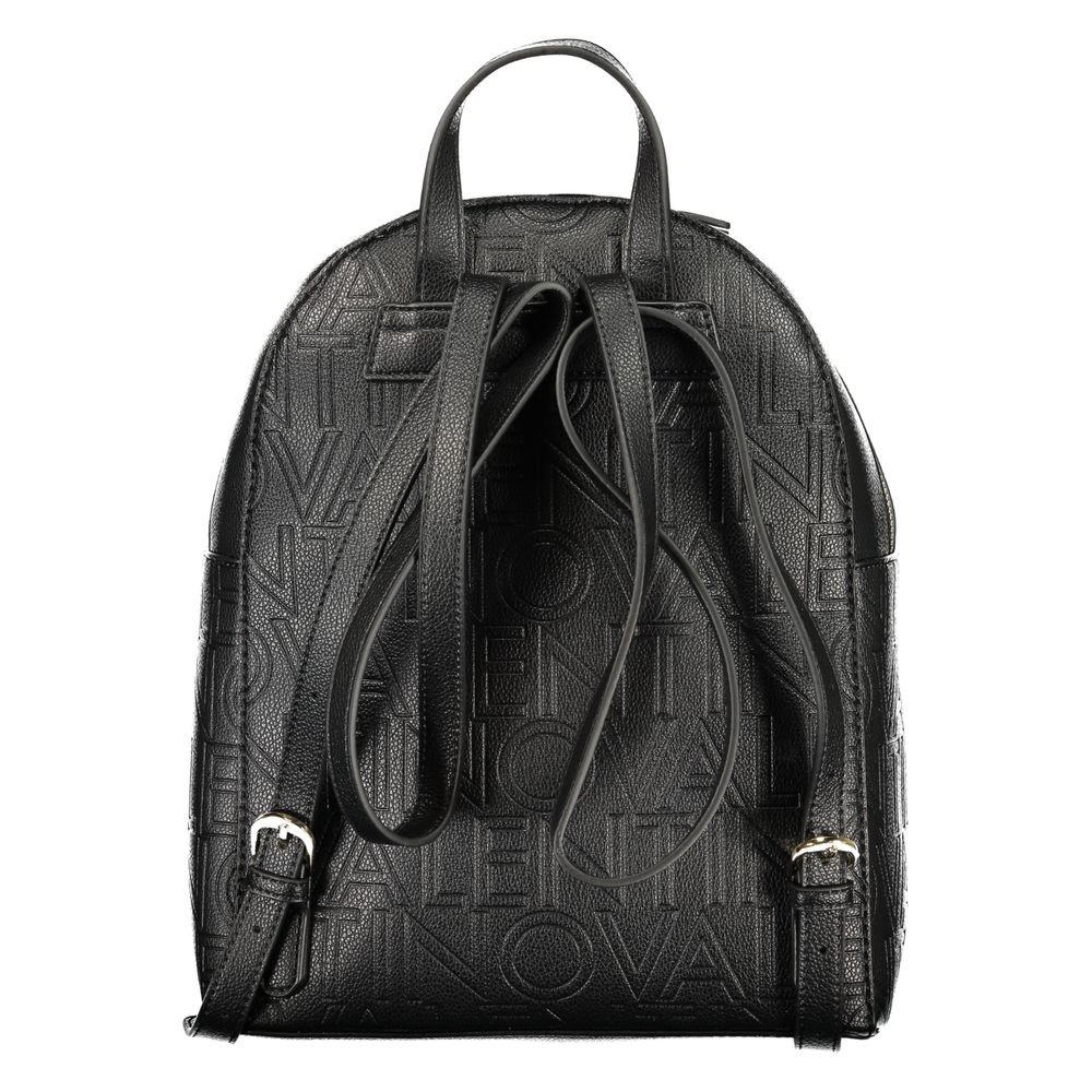 Black Polyurethane Women's Backpack - Image 2