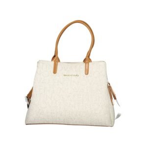 Beige Polyurethane Womens Bag
