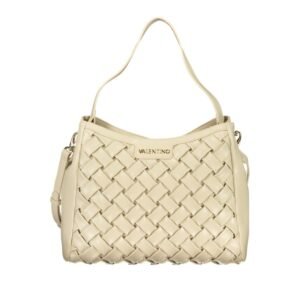 Beige Polyurethane Women's Bag