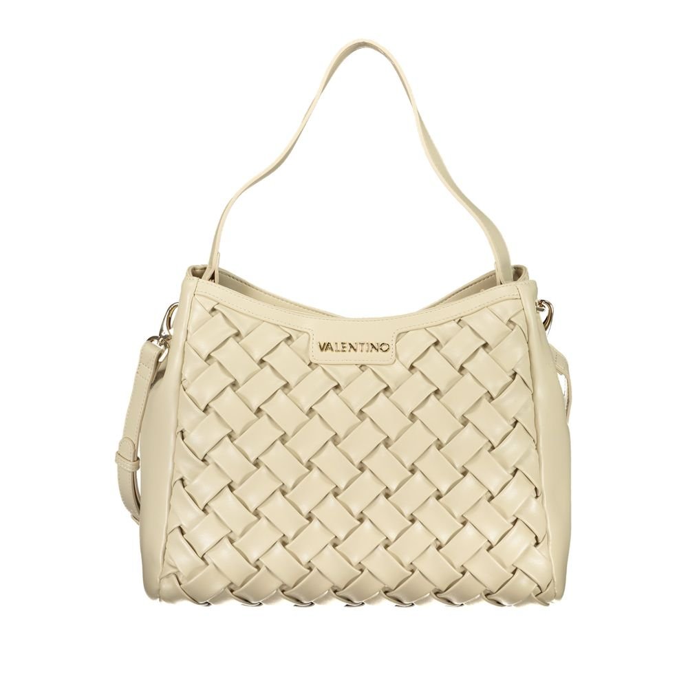 Beige Polyurethane Women's Bag