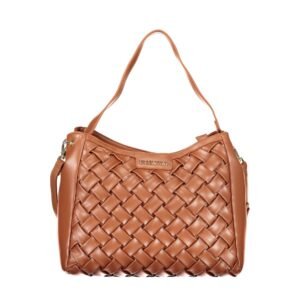 Brown Polyurethane Women's Bag