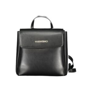 Black Polyurethane Women's Backpack