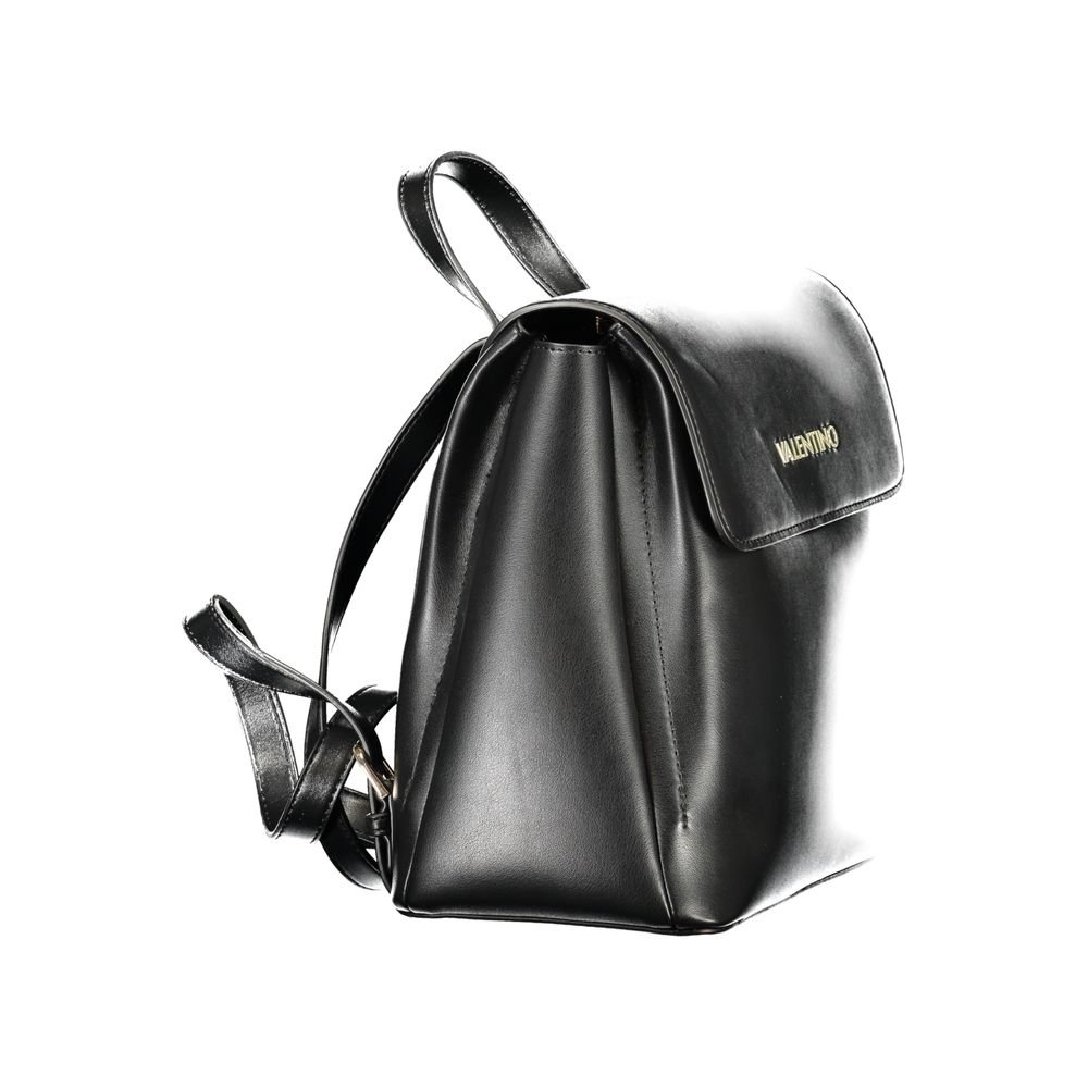 Black Polyurethane Women's Backpack - Image 3