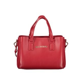 Red Polyurethane Women's Bag