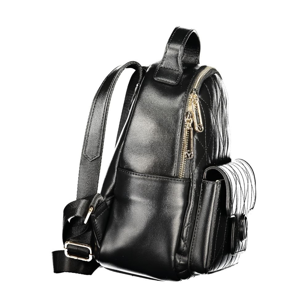 Black Polyurethane Women's Backpack - Image 3