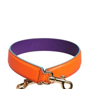 Orange Purple Calf Leather Bag Accessory  Shoulder Strap