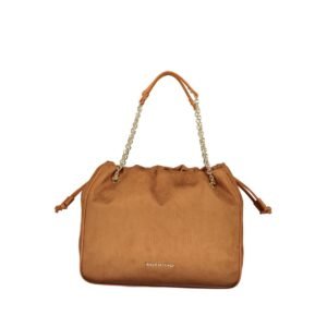 Brown Polyurethane Women's Bag
