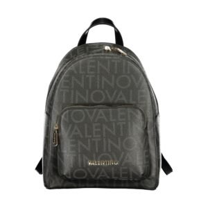 Black Polyurethane Womens Backpack