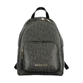 Black Polyurethane Womens Backpack