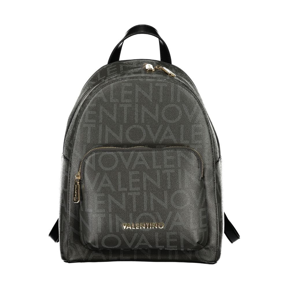 Black Polyurethane Womens Backpack