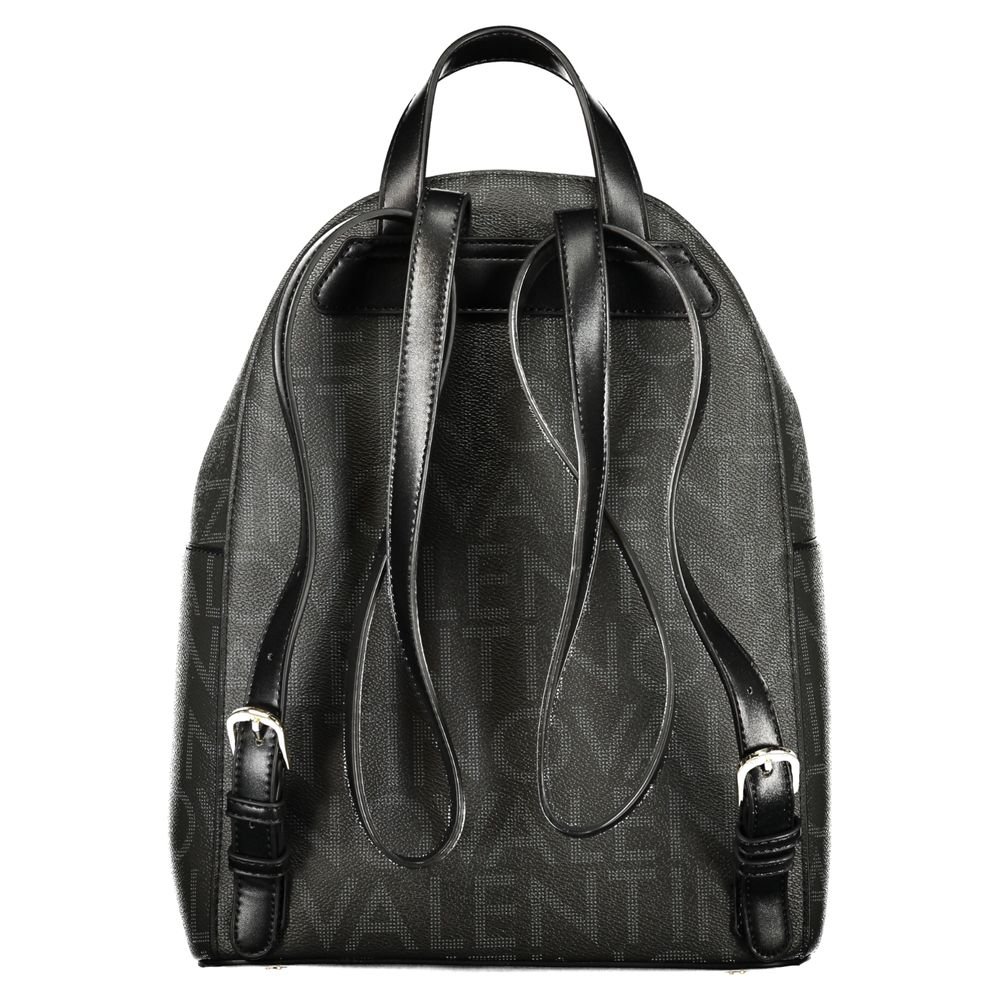 Black Polyurethane Womens Backpack - Image 2