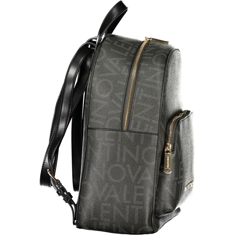 Black Polyurethane Womens Backpack - Image 3
